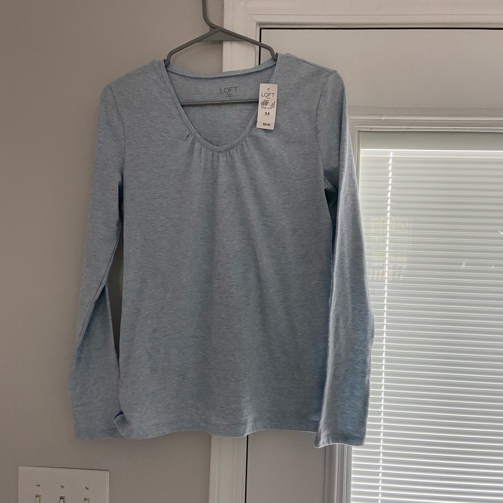 LOFT medium light blue top NWT
